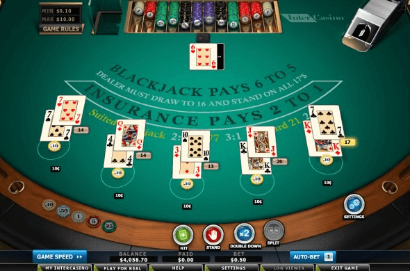 Blackjack kan du spela online på majoriteten av nätcasinon